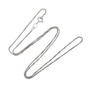 Vintage Italian Sterling Silver 925 Box Chain Necklace 16"